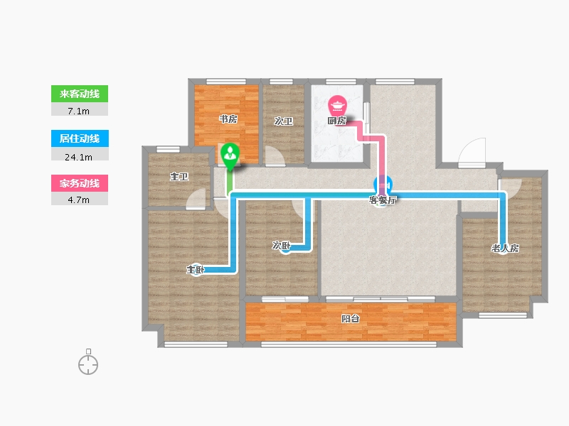 江苏省-南京市-创维·文悦府-129.71-户型库-动静线