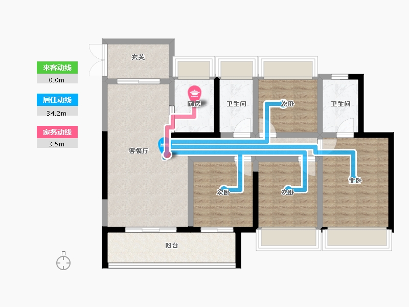 湖北省-荆州市-鼎仁荆蓉府-93.11-户型库-动静线