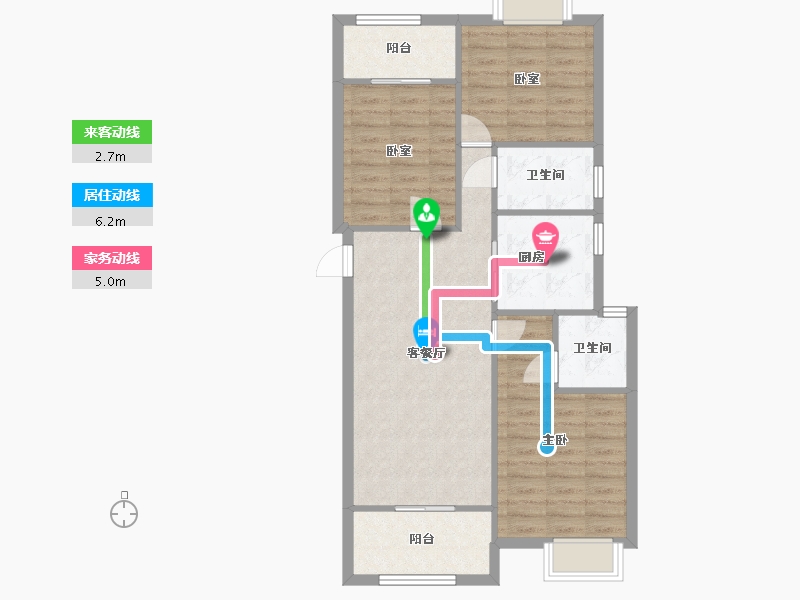 福建省-泉州市-晋江世茂御龙府-97.60-户型库-动静线