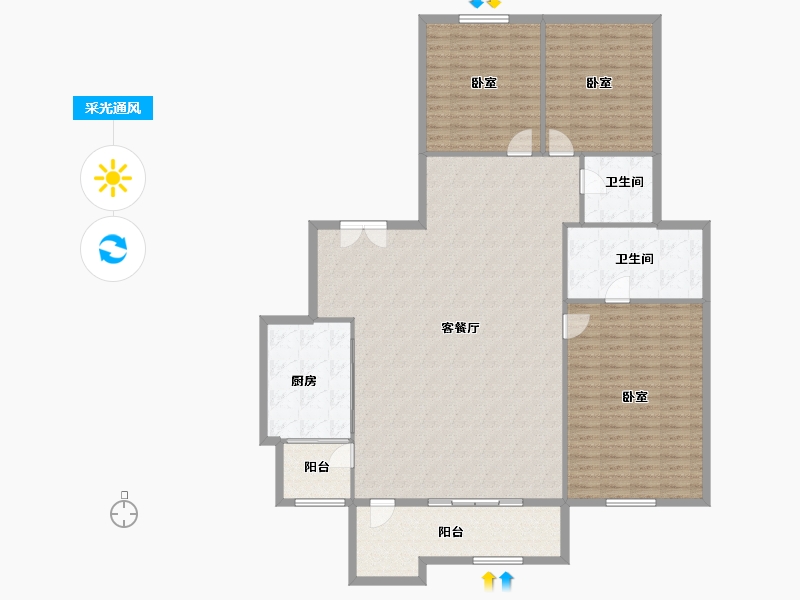 四川省-成都市-建发天府养云-171.13-户型库-采光通风