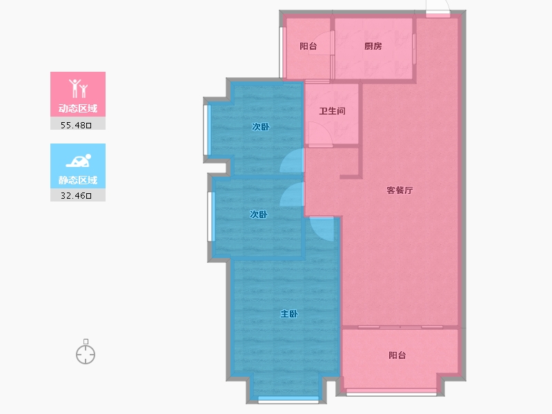 广东省-惠州市-龙光城南一期-78.02-户型库-动静分区