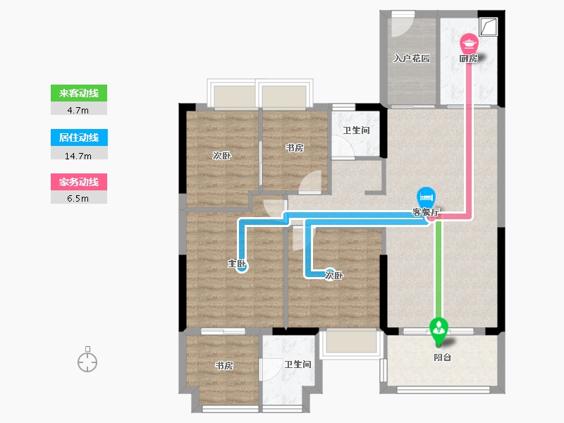 广东省-梅州市-高迪荣华府-108.80-户型库-动静线