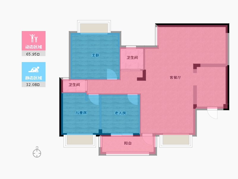 广东省-珠海市-春晖秋实-80.00-户型库-动静分区