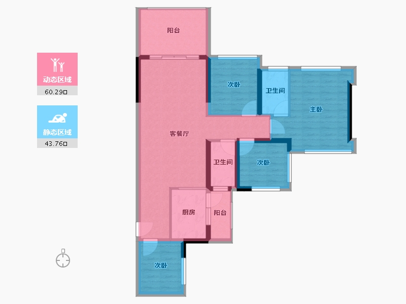 广东省-湛江市-瑞云城市花园-92.59-户型库-动静分区