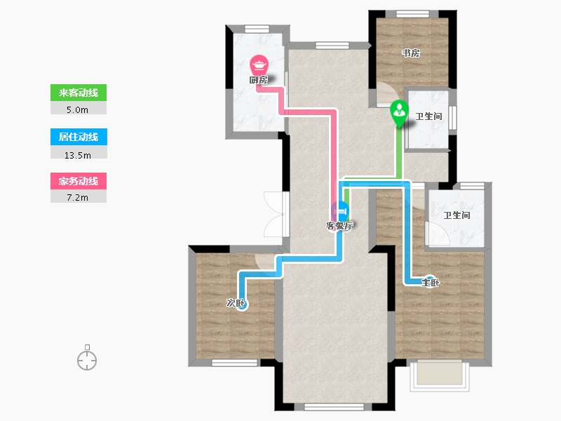 新疆维吾尔自治区-乌鲁木齐市-金阳·金宇华庭-82.05-户型库-动静线