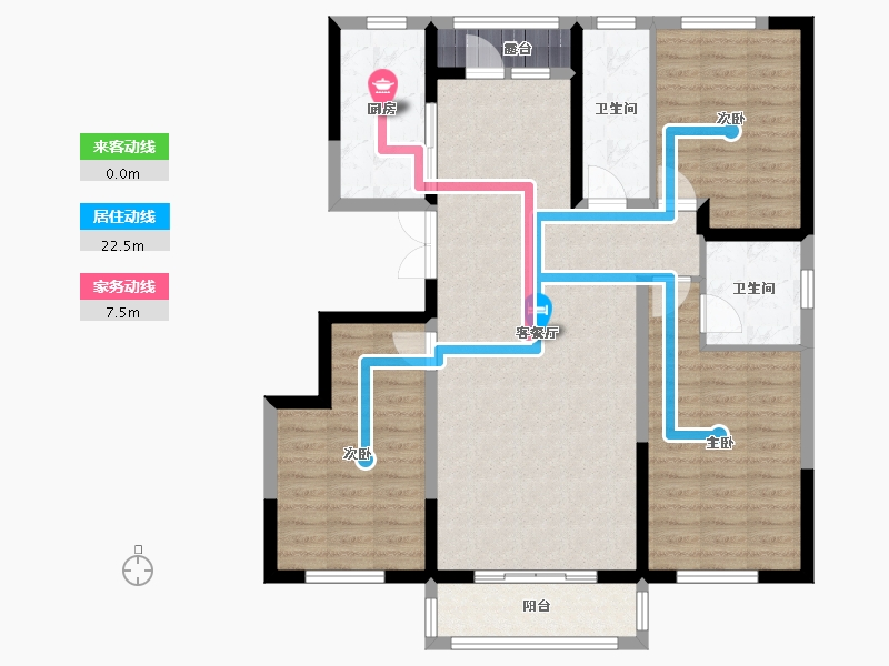 河北省-张家口市-凤凰城-137.00-户型库-动静线