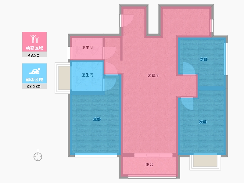 广东省-汕头市-珑熙府-78.40-户型库-动静分区