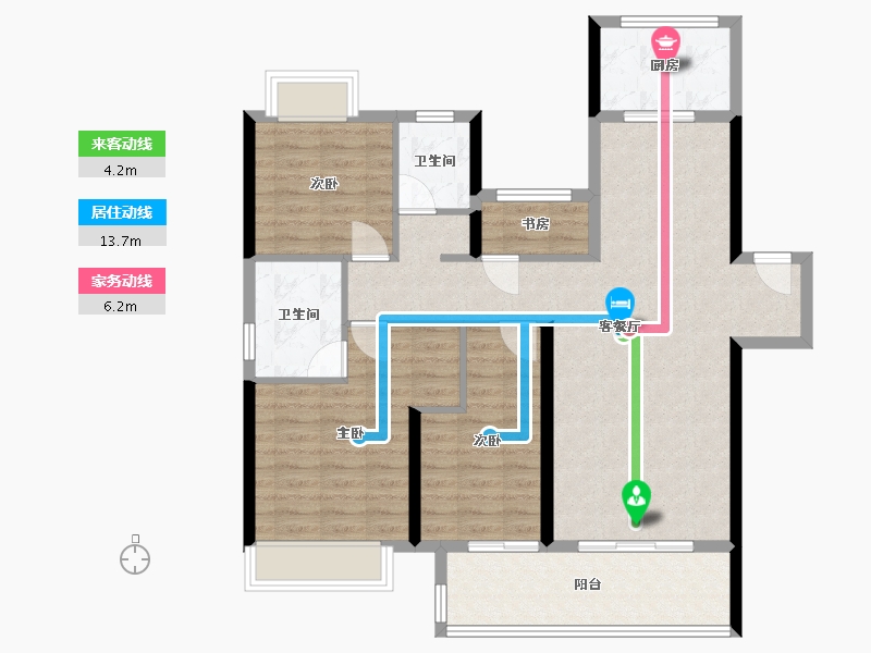 湖南省-湘潭市-五矿万境水岸-101.38-户型库-动静线