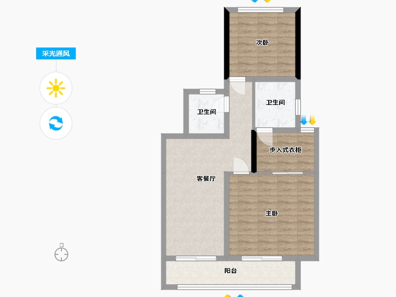 浙江省-绍兴市-中国铁建官河府-151.00-户型库-采光通风