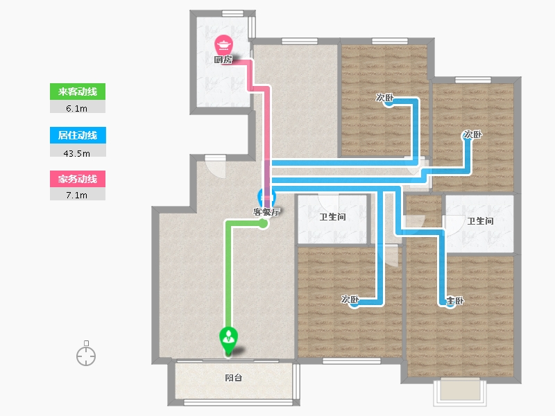 内蒙古自治区-呼和浩特市-巨华巨海城-5区-150.00-户型库-动静线