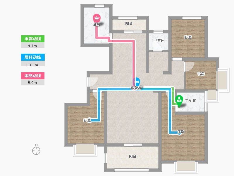 河南省-信阳市-皇城嘉苑-二期-115.20-户型库-动静线