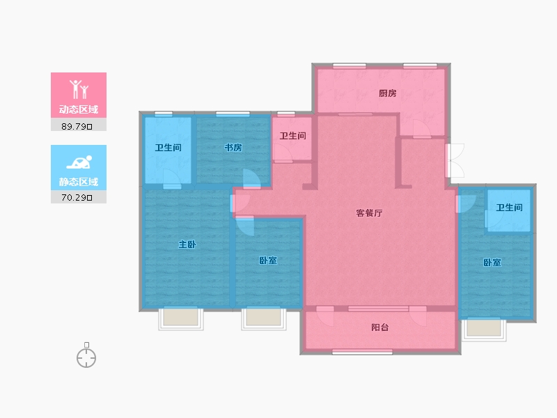 山东省-济南市-中建大学里-144.00-户型库-动静分区