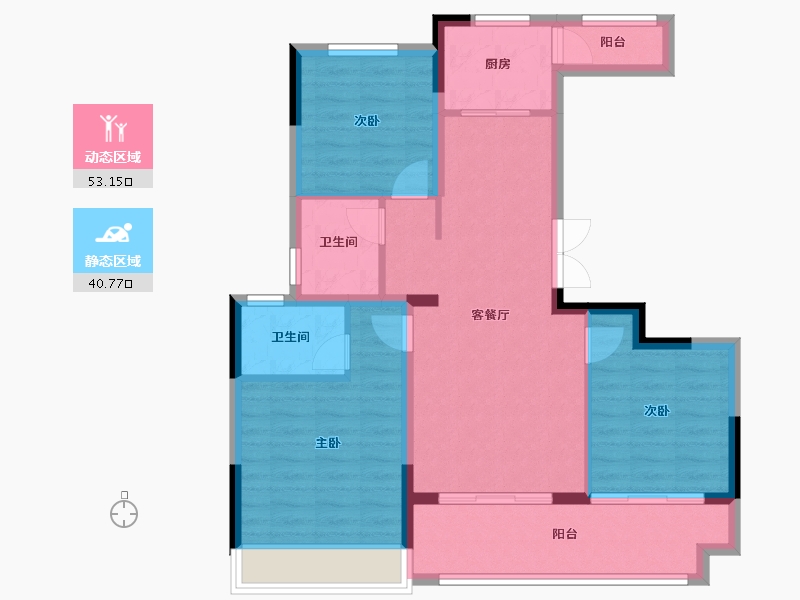 河南省-济源市-宸院-84.00-户型库-动静分区