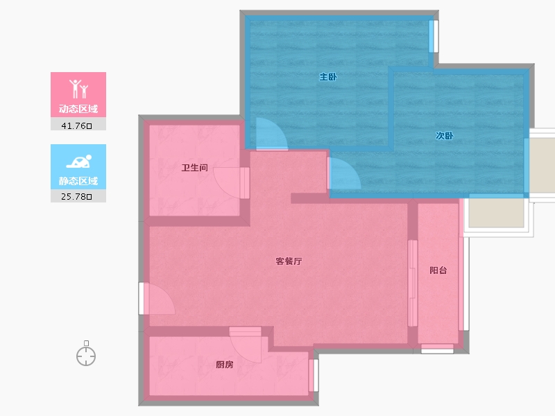 北京-北京市-首经贸中街-1号院-68.51-户型库-动静分区