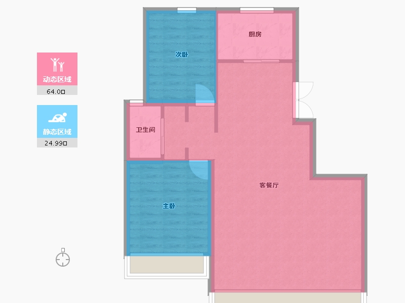 内蒙古自治区-通辽市-九里卿和-89.00-户型库-动静分区