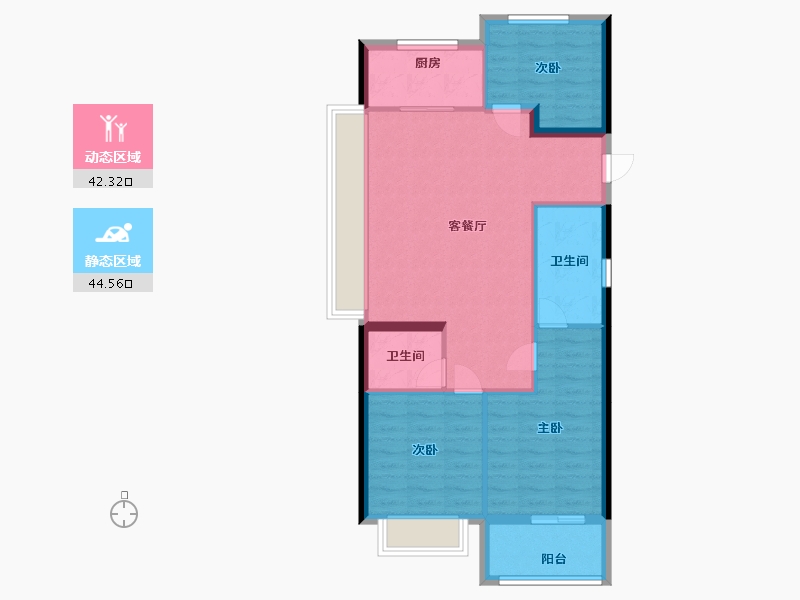 浙江省-杭州市-中交保利江语云城-78.38-户型库-动静分区