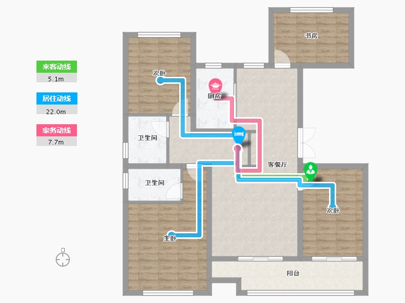 浙江省-温州市-立体城富江庭-114.00-户型库-动静线