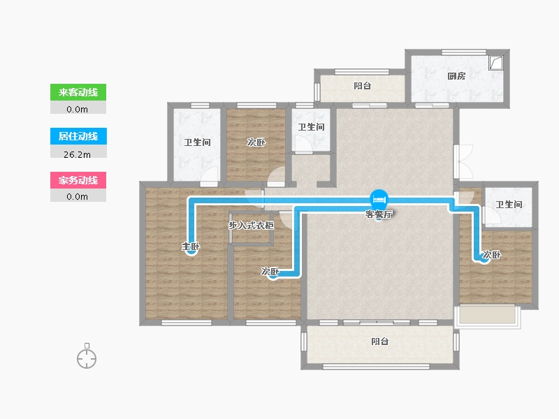 湖南省-长沙市-梅溪正荣府-150.40-户型库-动静线