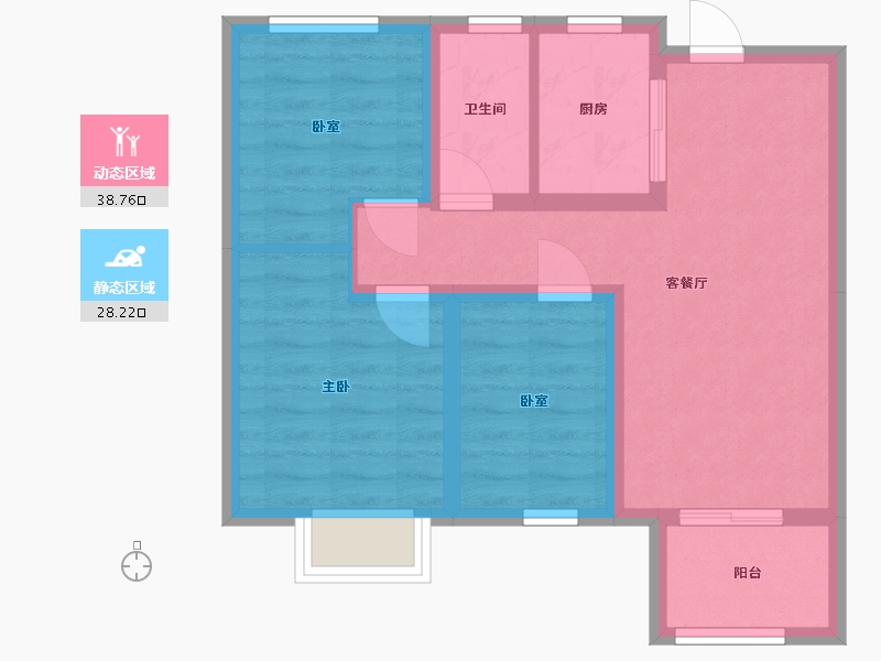 河南省-郑州市-正商生态城-67.52-户型库-动静分区