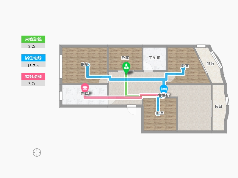 四川省-成都市-世纪名居-93.00-户型库-动静线