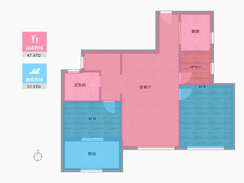 浙江省-宁波市-明景庭-71.20-户型库-动静分区