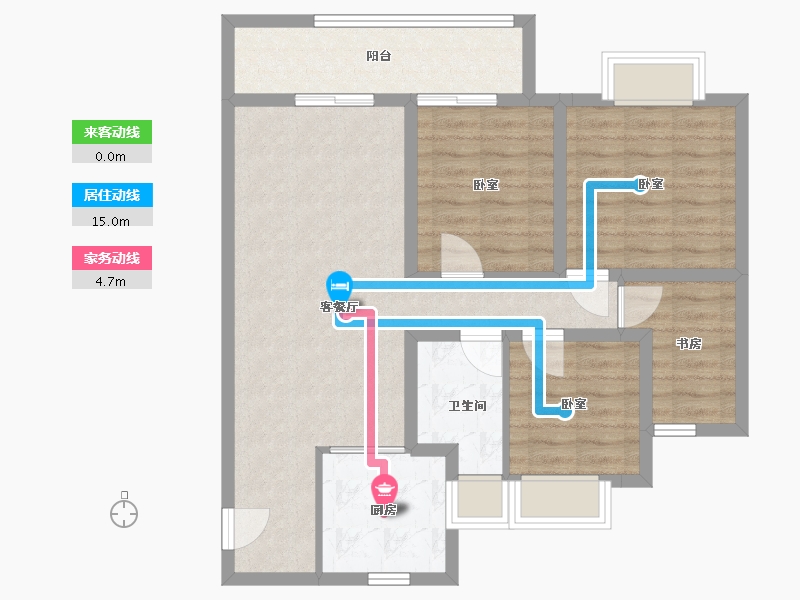 江苏省-无锡市-建发金钥湾-83.70-户型库-动静线