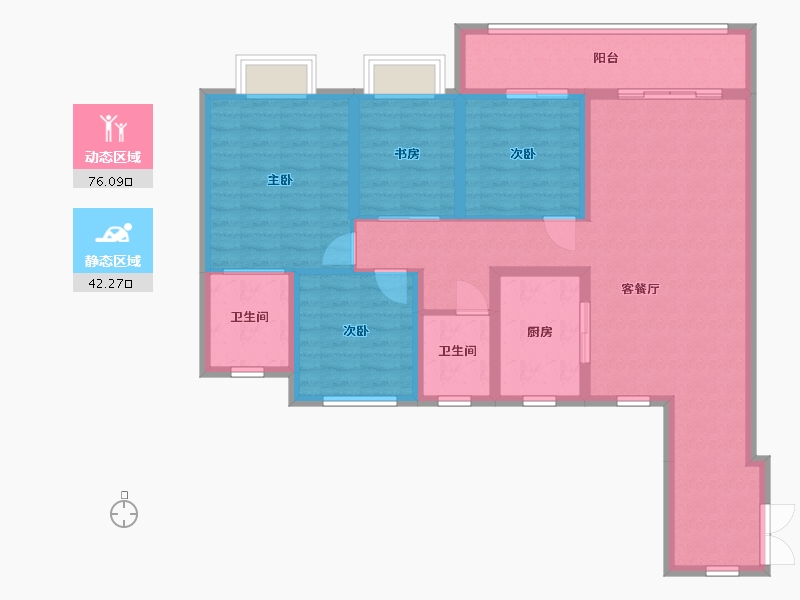 湖北省-武汉市-中建星光城-104.00-户型库-动静分区