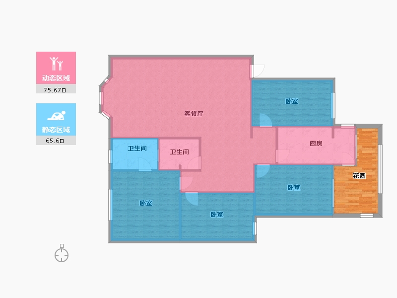 四川省-成都市-鱼凫花园-139.98-户型库-动静分区