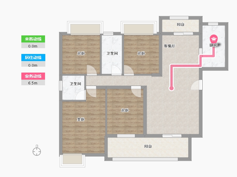 湖北省-黄冈市-长河新城-112.80-户型库-动静线