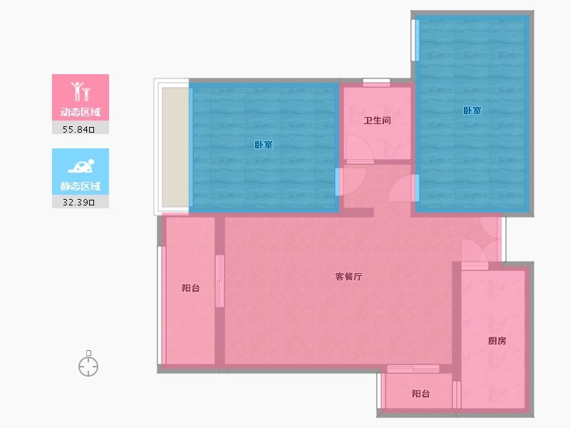 河南省-济源市-升龙城B区-78.40-户型库-动静分区