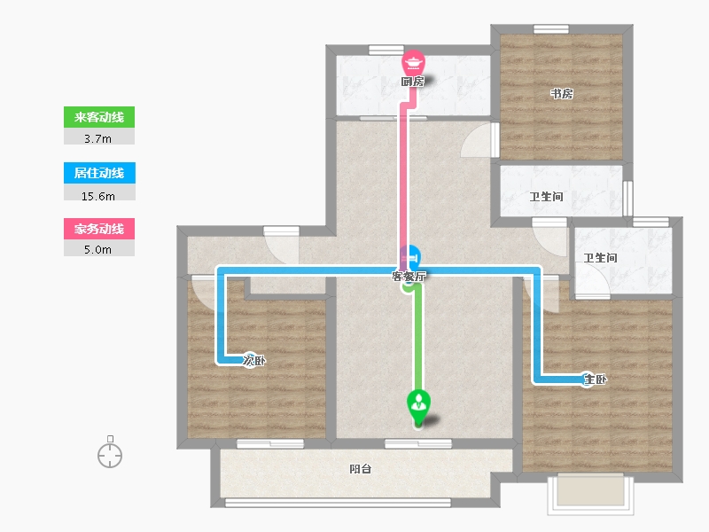 山西省-运城市-正通万和城-108.46-户型库-动静线