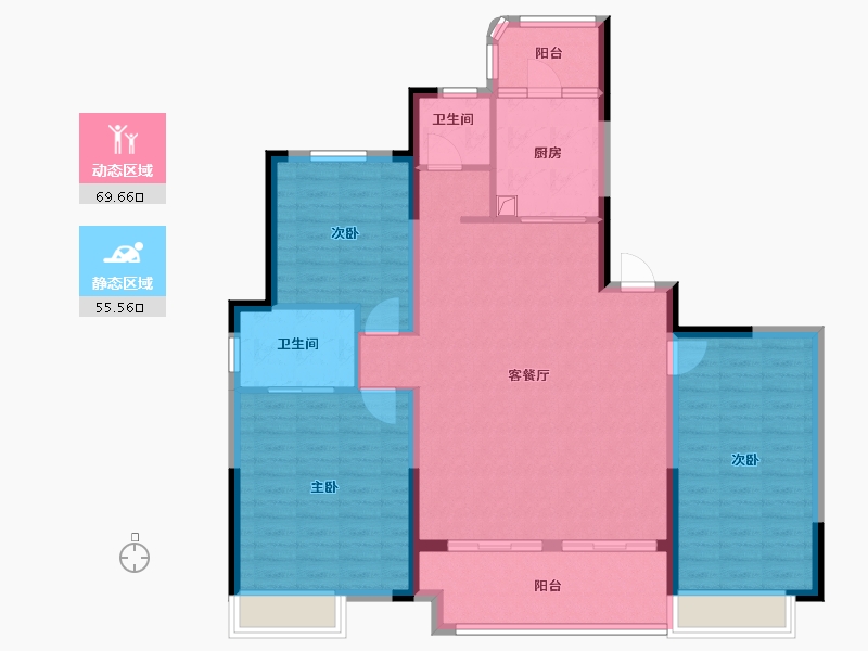 浙江省-绍兴市-中国铁建嵊星湾-113.60-户型库-动静分区