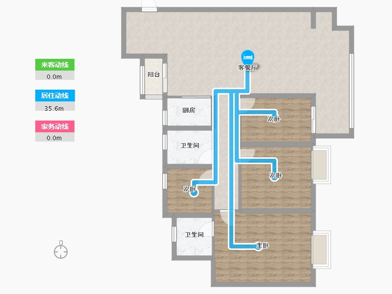 湖南省-长沙市-旭辉美的东樾城-127.00-户型库-动静线