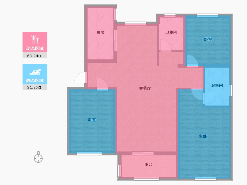 河北省-邢台市-公园城-102.39-户型库-动静分区