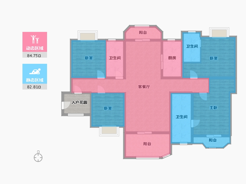 广东省-汕尾市-星河湾-148.80-户型库-动静分区