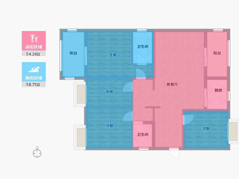 安徽省-铜陵市-星雨华府-110.00-户型库-动静分区