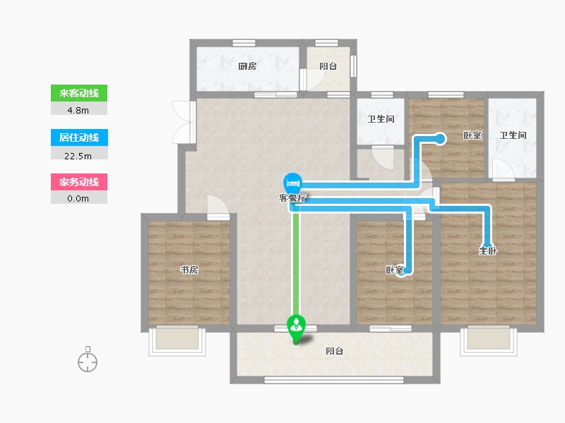 陕西省-渭南市-光合宸院-117.01-户型库-动静线