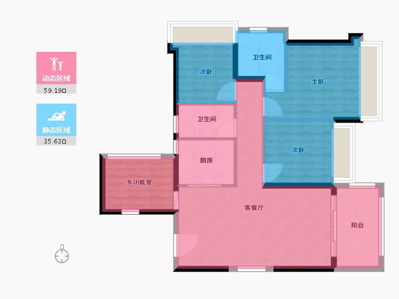 广东省-湛江市-中澳时代广场-85.14-户型库-动静分区