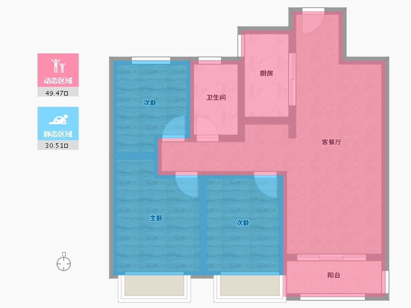 河北省-张家口市-融创奥城-84.00-户型库-动静分区