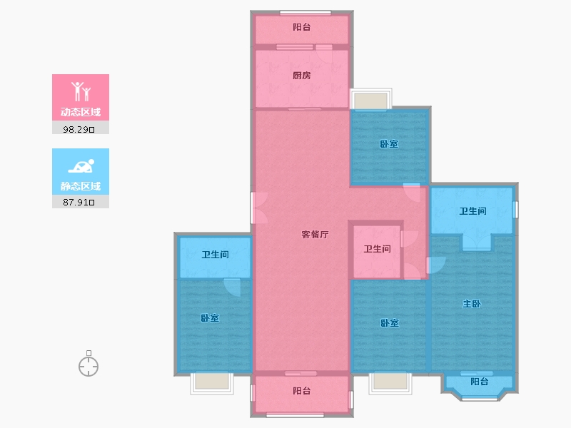 广东省-汕尾市-星河湾-175.20-户型库-动静分区