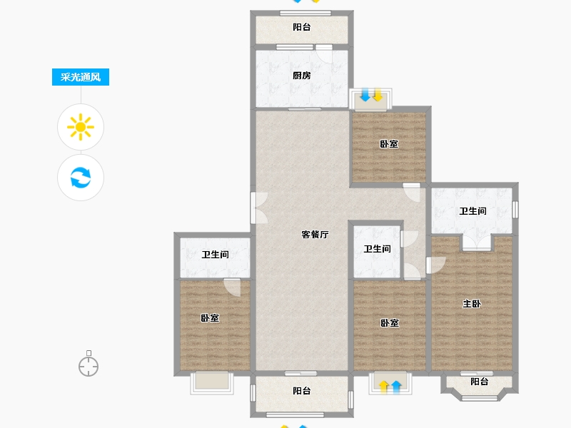 广东省-汕尾市-星河湾-175.20-户型库-采光通风