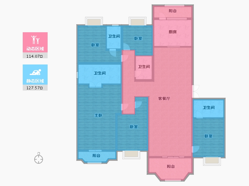 广东省-汕尾市-星河湾-218.40-户型库-动静分区