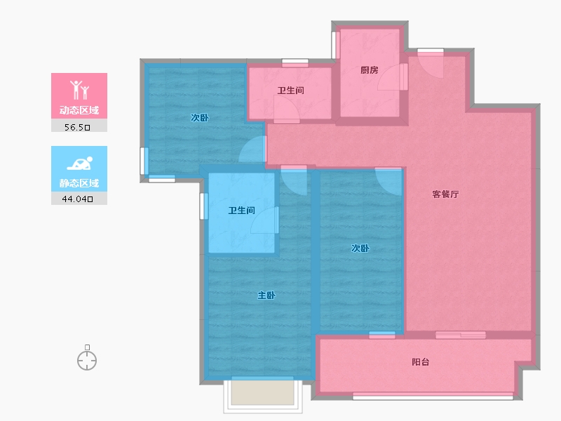 四川省-成都市-世茂城-92.72-户型库-动静分区