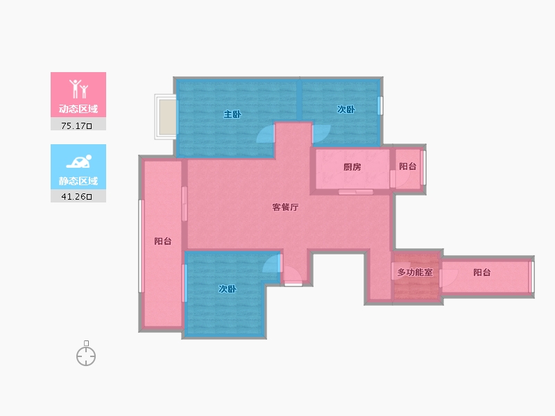 山东省-滨州市-学苑花园-103.00-户型库-动静分区