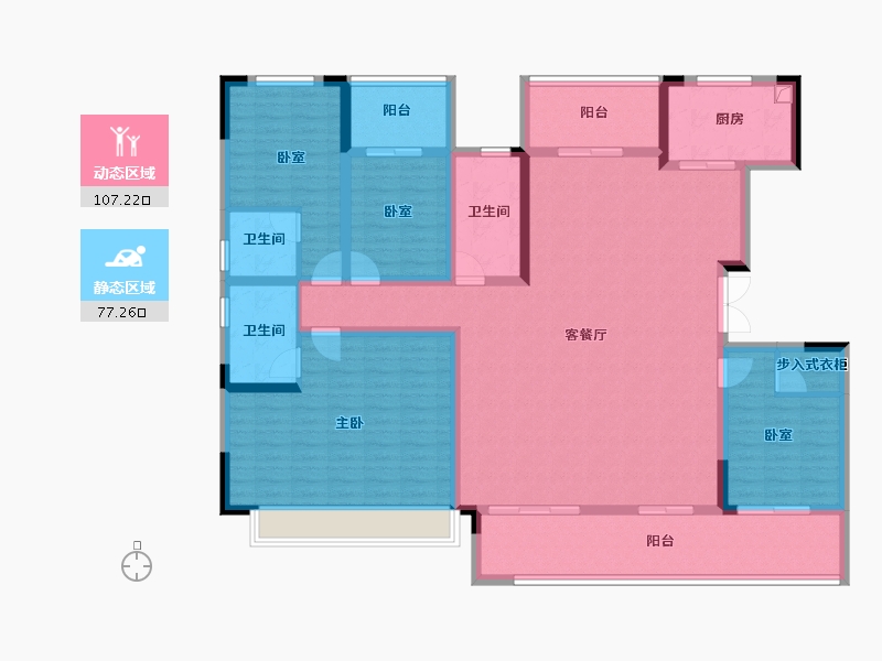 湖南省-长沙市-中建钰山湖-166.41-户型库-动静分区