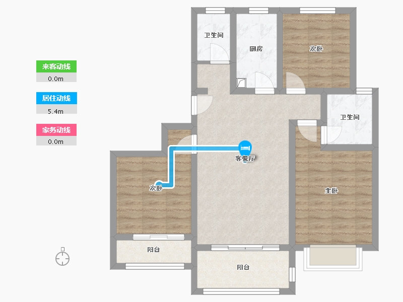 陕西省-宝鸡市-恒源华府-97.92-户型库-动静线