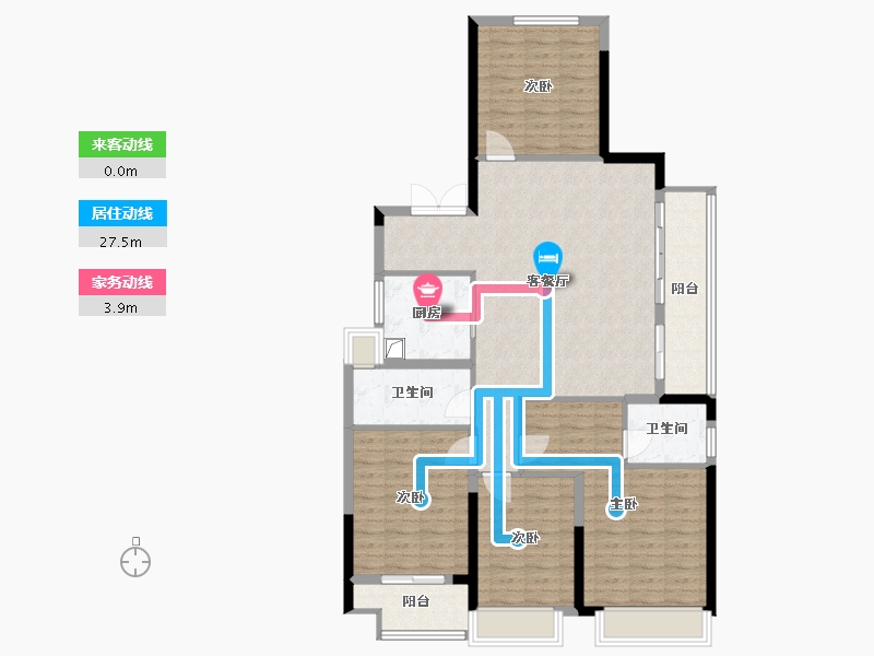 浙江省-温州市-瑞祥天樾-114.40-户型库-动静线