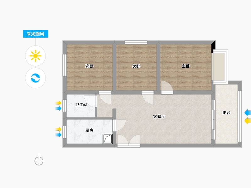 山东省-泰安市-五矿万境水岸三期-88.00-户型库-采光通风