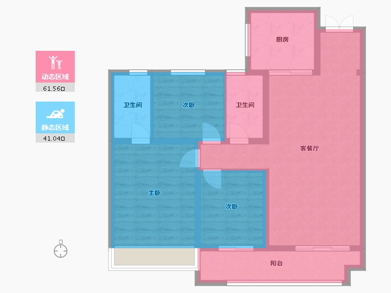 山东省-德州市-书香庭院-92.08-户型库-动静分区