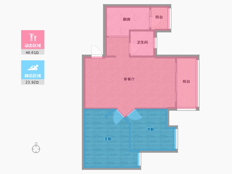 重庆-重庆市-渝能国际-57.60-户型库-动静分区